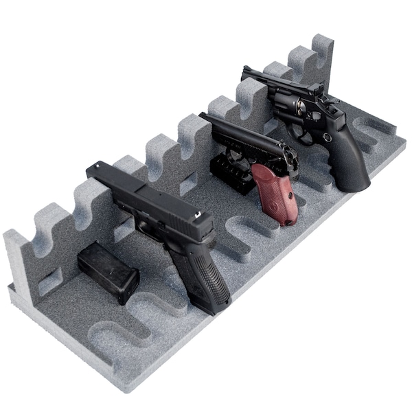 10 GR Waffen- und Magazinhalter. RKrack Foam Gun Rack für Pistole/Pistole. Zubehör für sichere Aufbewahrung