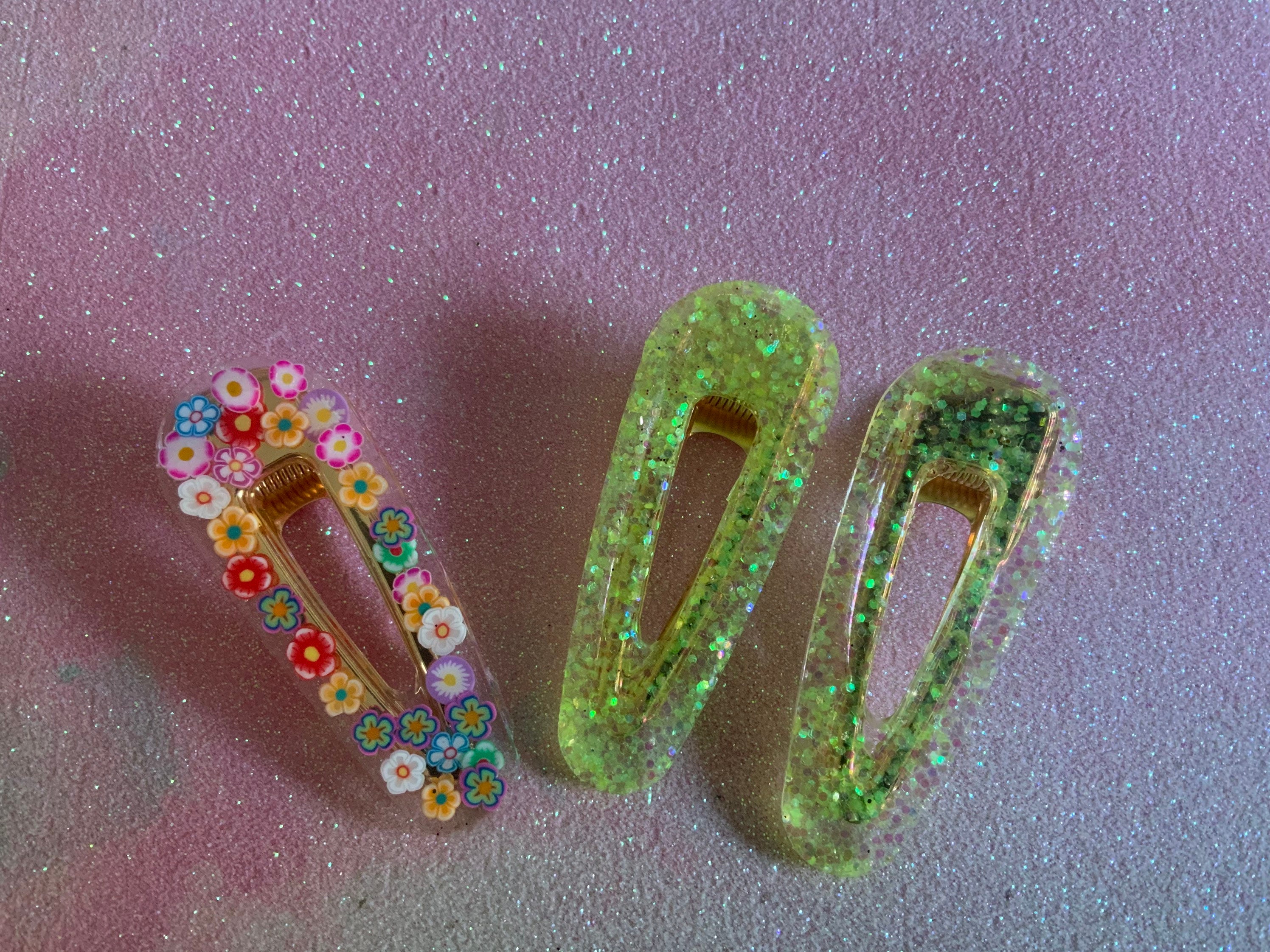 Glitter Hair accessories handmade set of 2Perfect gift for Etsy
