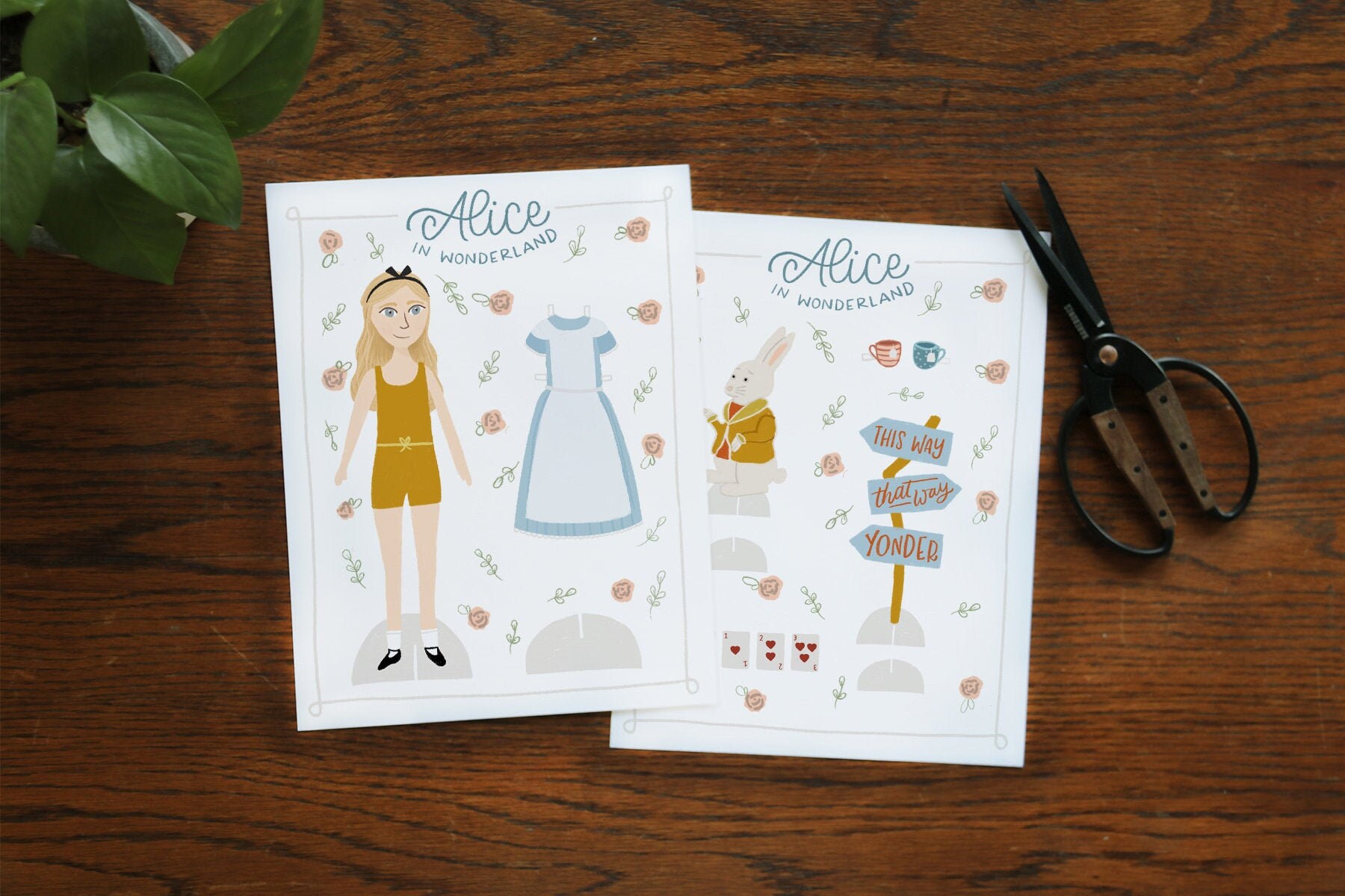 Alice in Wonderland Paper Doll Printable - Etsy