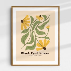 Black eyed Susan flower art print