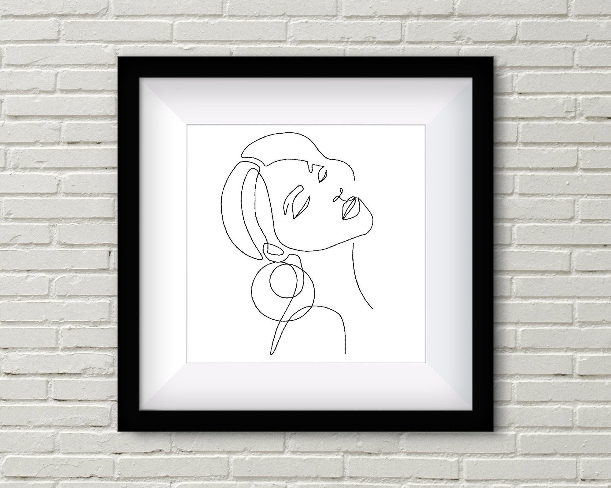 Girl one line embroidery design for machine embroidery designs  etsy Girl one line embroidery design for machine embroidery designs  etsy