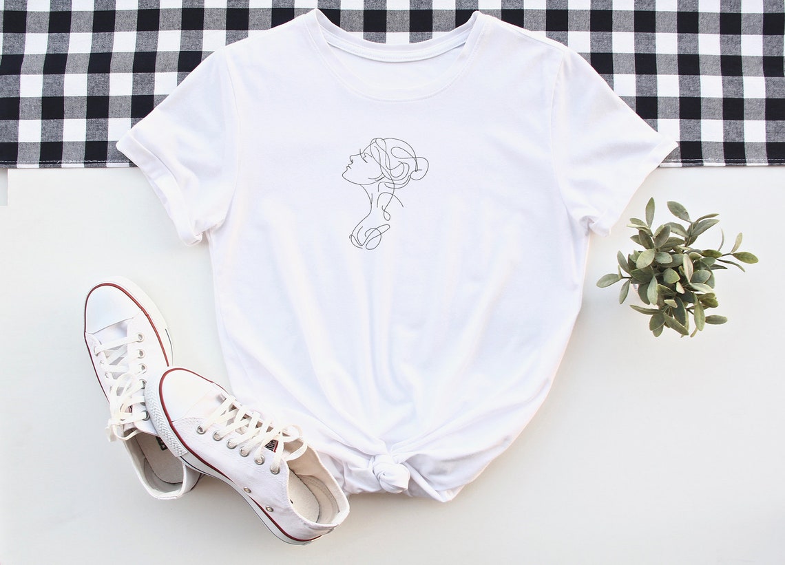 Woman one line embroidery for machine face embroidery design  etsy Woman one line embroidery for machine face embroidery design  etsy