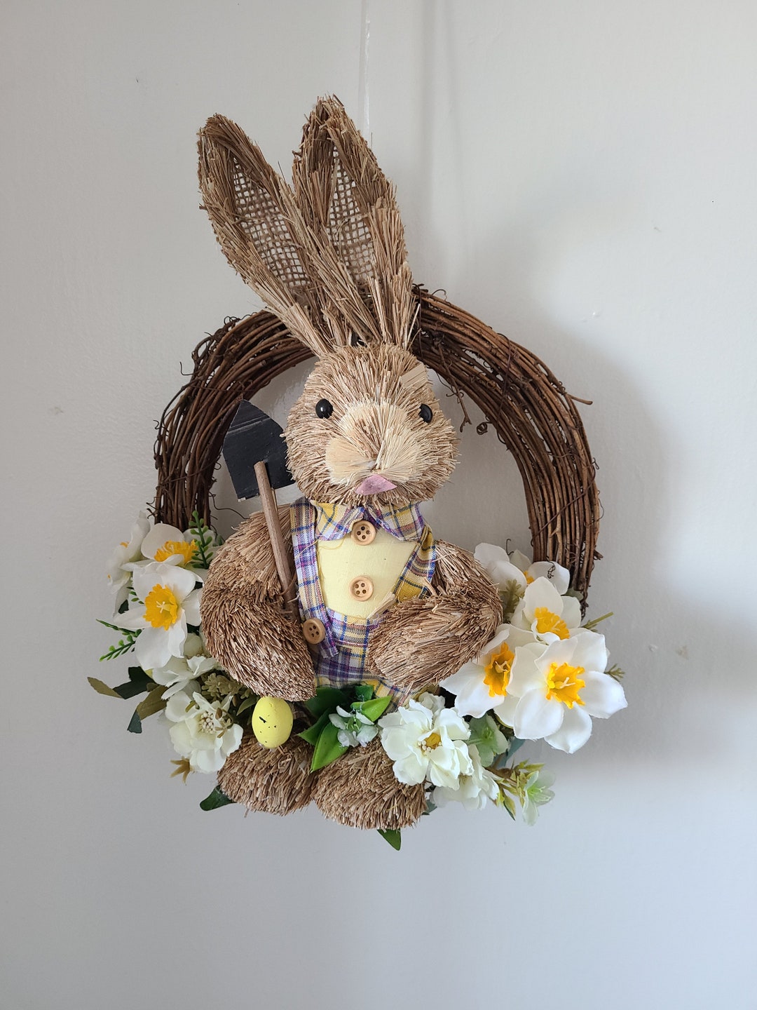 Easter Door Wreath,easter Door Decor,easter Bunny Decor,easter Door