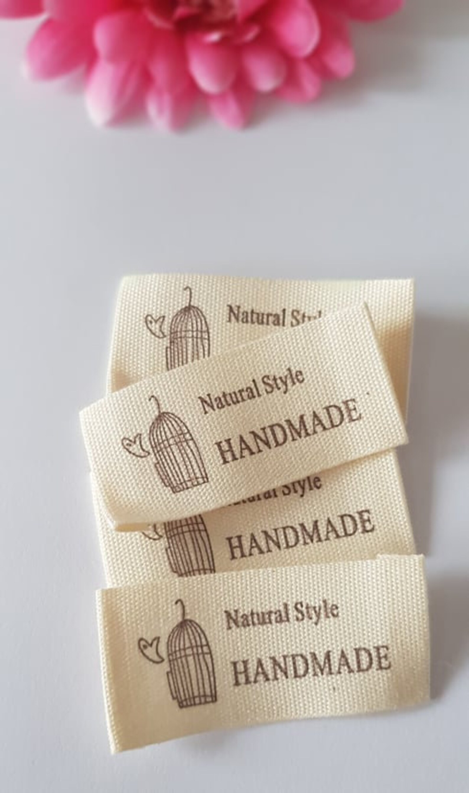 10PCS Handmade Printing Cloth Labels Tags for DIY Crafts Etsy UK