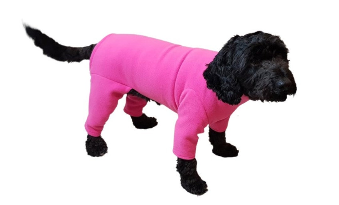 Polar Fleece Dog Suit With or Without Name Embroidered Cerise Etsy