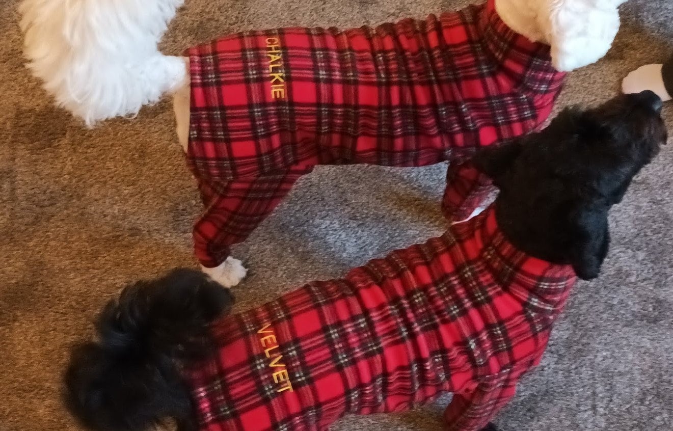 Polar Fleece Dog Suit Embroidered With or Without Name Red Etsy UK