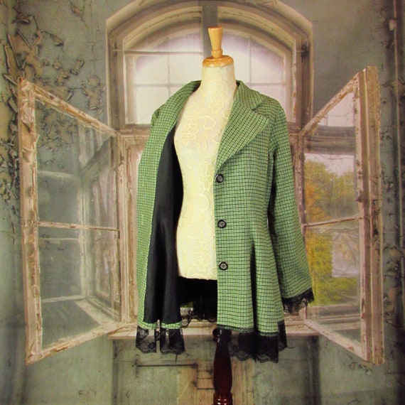 Green plaid hotsell peacoat