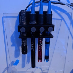 Aquarium Test Probe Holder for Apex Neptune Reef Rimless or Lipped Rim Design