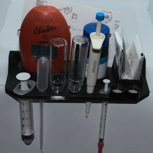 Soporte solo para el kit de prueba de acuario Hanna Calcium Checker / Montaje en pared o escritorio / Modular y seguro para arrecifes