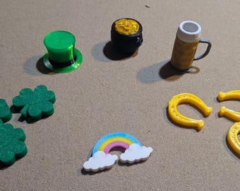 St. Patty's Day 3D Printed Sea Urchin Hats | Reef Safe Aquarium Decor (Set of 6)