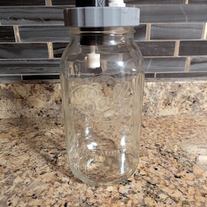 Protein Skimmer Skimmate Jar Lid | Wide Mouth Mason Jar Design | Neptune Apex Compatible