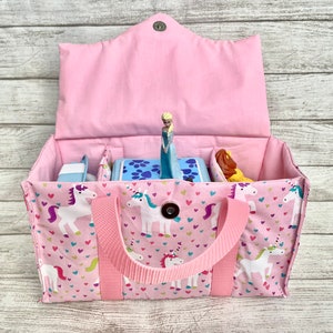 Toniebox Tasche | Toniebox Tragekorb | Einhorn | Regenbogen | Tonies Aufbewahrung | Tonies Organizer | Rosa | Mädchen |