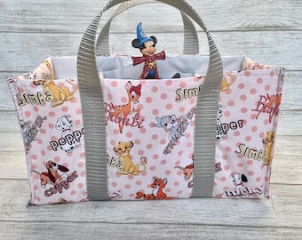 Toniebox Bag: Handmade Cotton Carrier, Tonies Storage | Tonies Organizer | Dogs | Dalmatian | Simba | Bambi | Disney | Movie