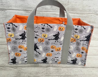 Toniebox Bag: Handmade Cotton Carrier, Tonies Storage | Halloween | Spooky Season | Fall | Pumpkin | Black | orange |