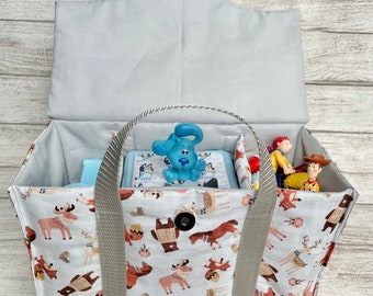 Toniebox Bag: Handmade Cotton Carrier, Tonies Storage | Forest | Animals | Whimsical | Woodland | Animal