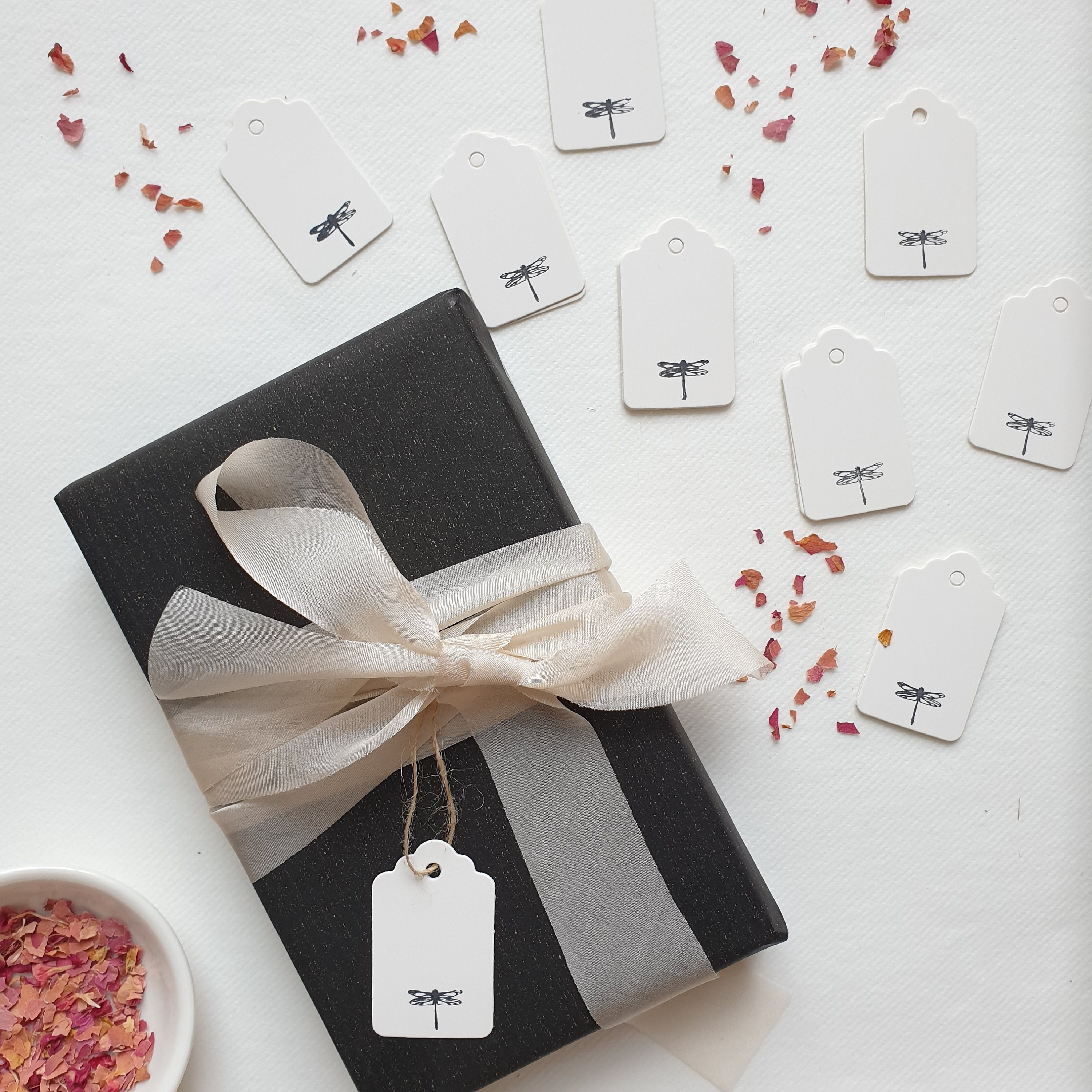 Small Gift Tags Gifting Packaging Wedding Party White Etsy