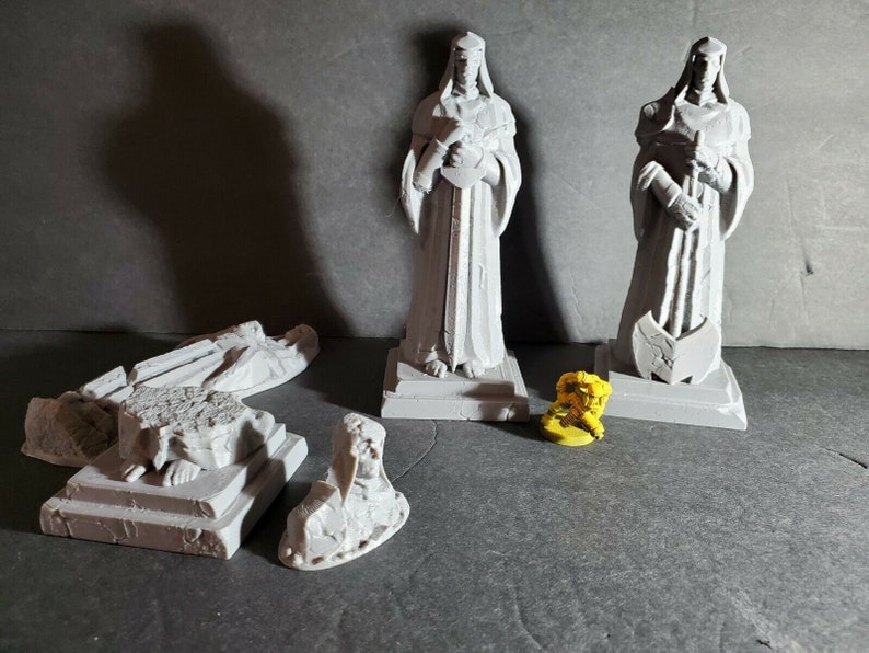 Statues 5 Piece Warhammer 40k War Gaming Terrain Etsy