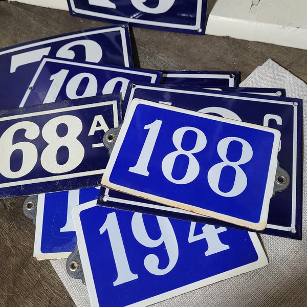 Enamel House Numbers Etsy