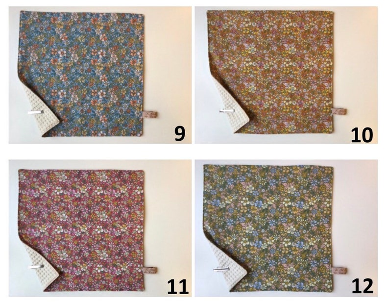 Serviette de table doublée en tissu pour fille : motifs fleurs image 4