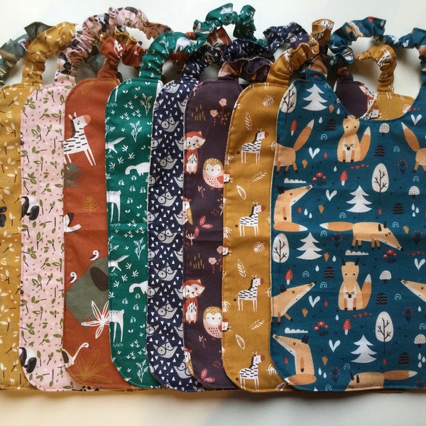 Serviette de cantine élastiquée pour enfant : motifs animaux