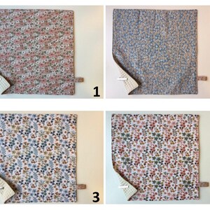 Serviette de table doublée en tissu pour fille : motifs fleurs image 2