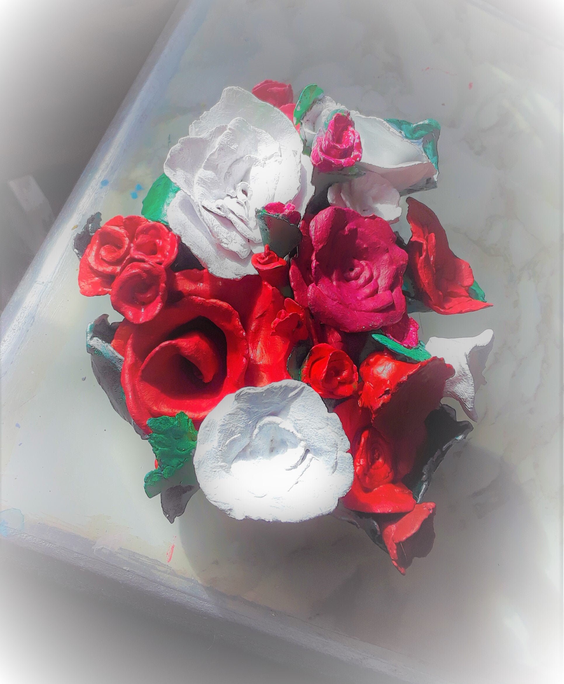 Für immer RosenStrauß in einem Dekorativen Korb handgefertigt | Etsy