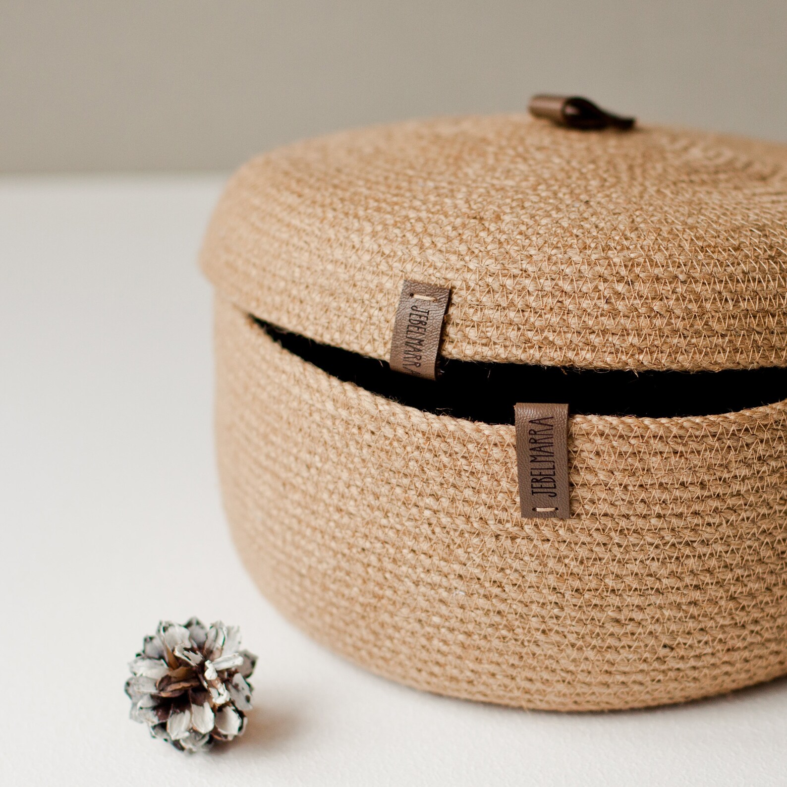 Rope jute basket with lid bread basket fruit rope bowl Etsy