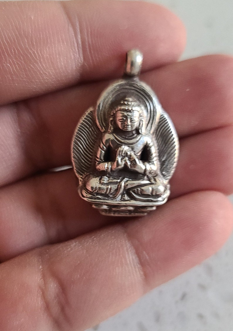 Lord Buddha Good Luck Symbols in Sanskrit Inscribed on Back Etsy
