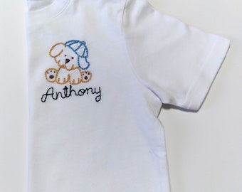 MINI HEART - Hand Embroidered T-shirt - 100% Bio Cotton - Etsy