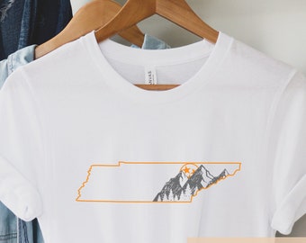 Tennessee T-shirt, Tennessee Fan Crewneck T-shirt, Distressed Tennessee Tee Shirt, Tennessee Gift, College Student gift