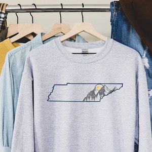 East Tennessee Sweatshirt,  ETSU Fan Crewneck Sweatshirt, Distressed Tennessee Sweatshirt, Tennessee Gift, College Student gift