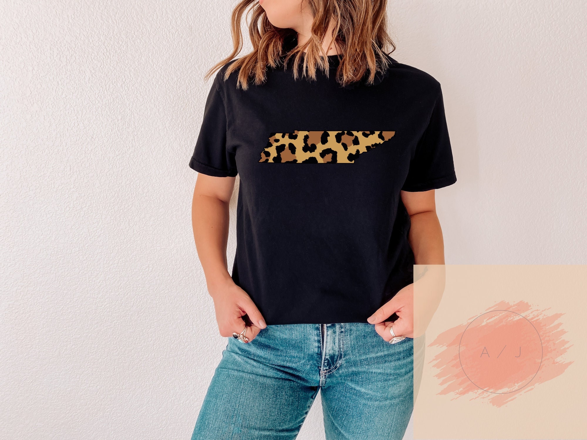 Comfort Colors Tennessee T Shirt Tennessee Leopard Shirt Women's Tennessee Shirt Tennessee Leopard Tristar Shirt Tennessee State Shi