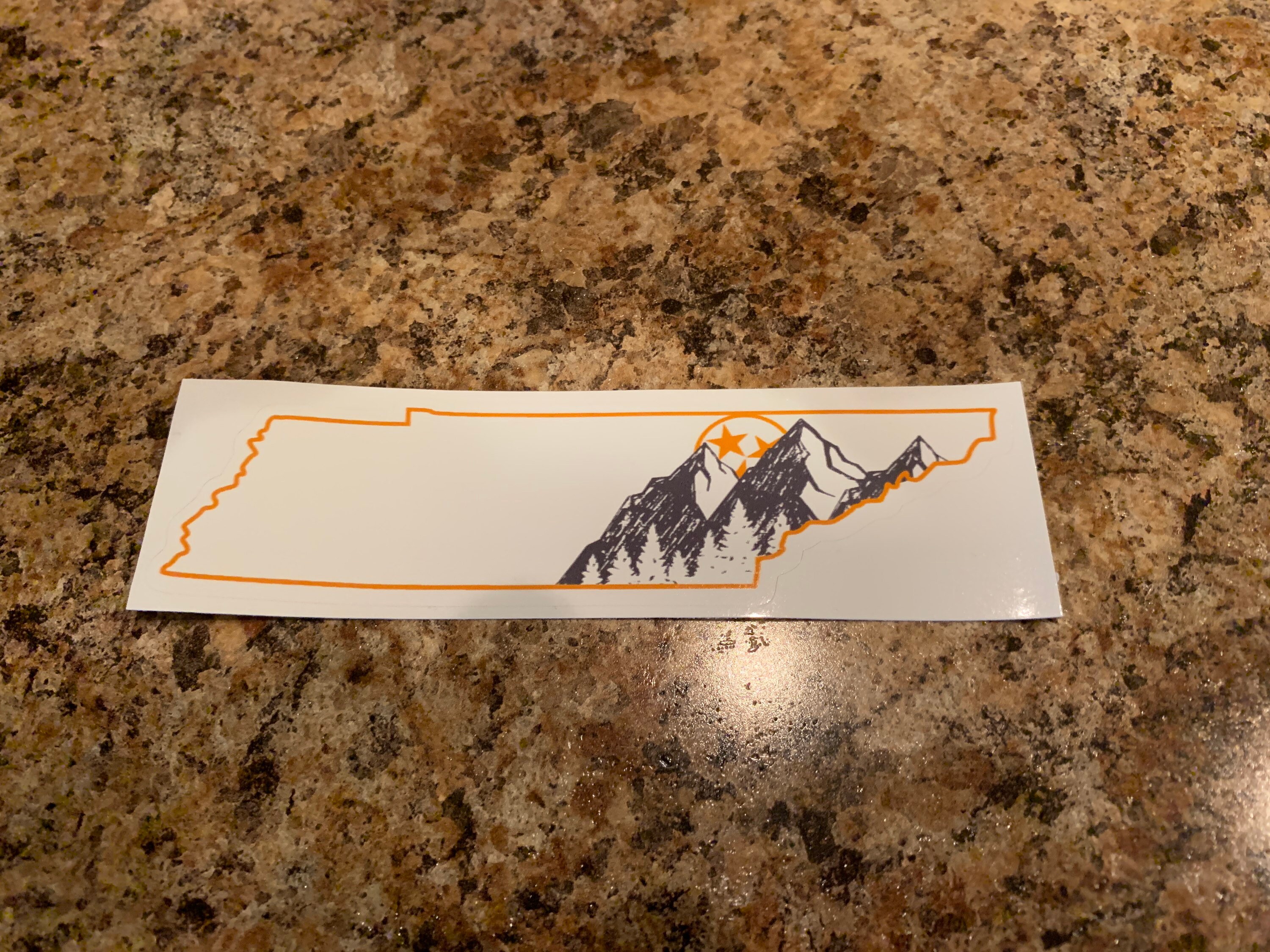 Tennessee Tri Star Sticker Tennessee Mountain Sticker Tennessee Fan Sticker Tennessee Lover Sticker