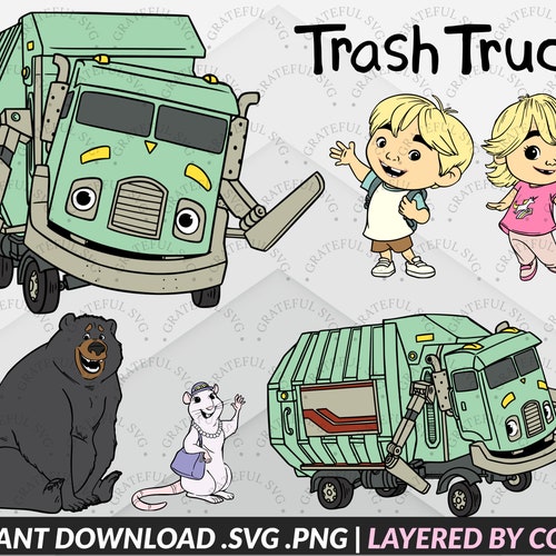 Trash Truck SVG Bundle Trash Truck Netflix Birthday Trash Etsy