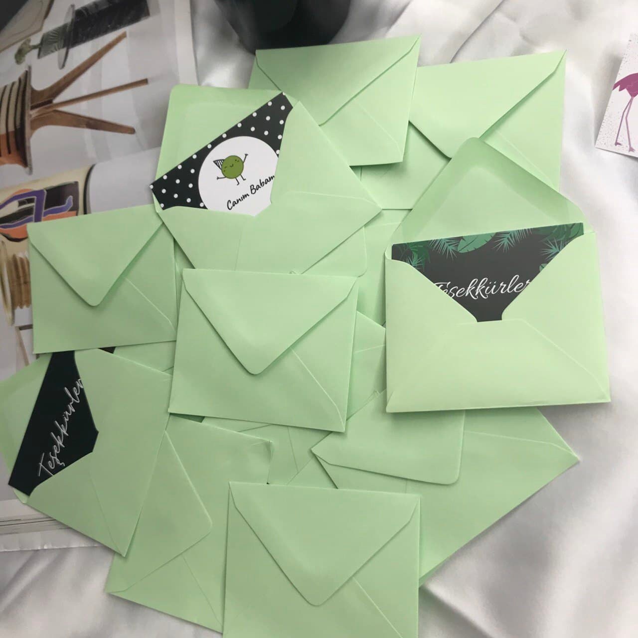 Mini Envelopes Business Card Envelope PINK Small Envelope Etsy