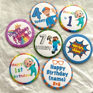 Personalised Birthday Badges