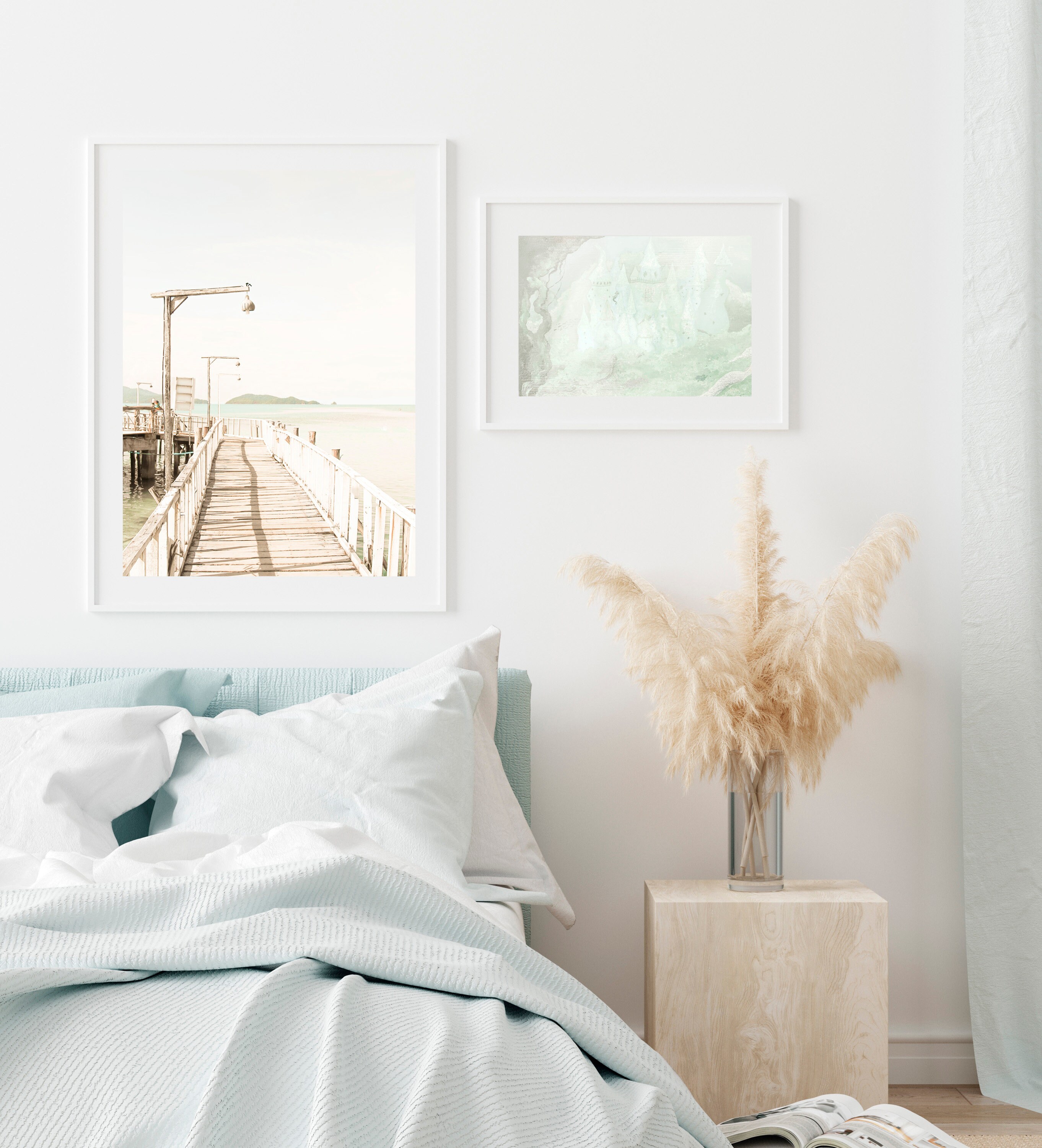 Gallery Wall Set Wall Art Print Set Of 2 Above Bed Wall Art Etsy