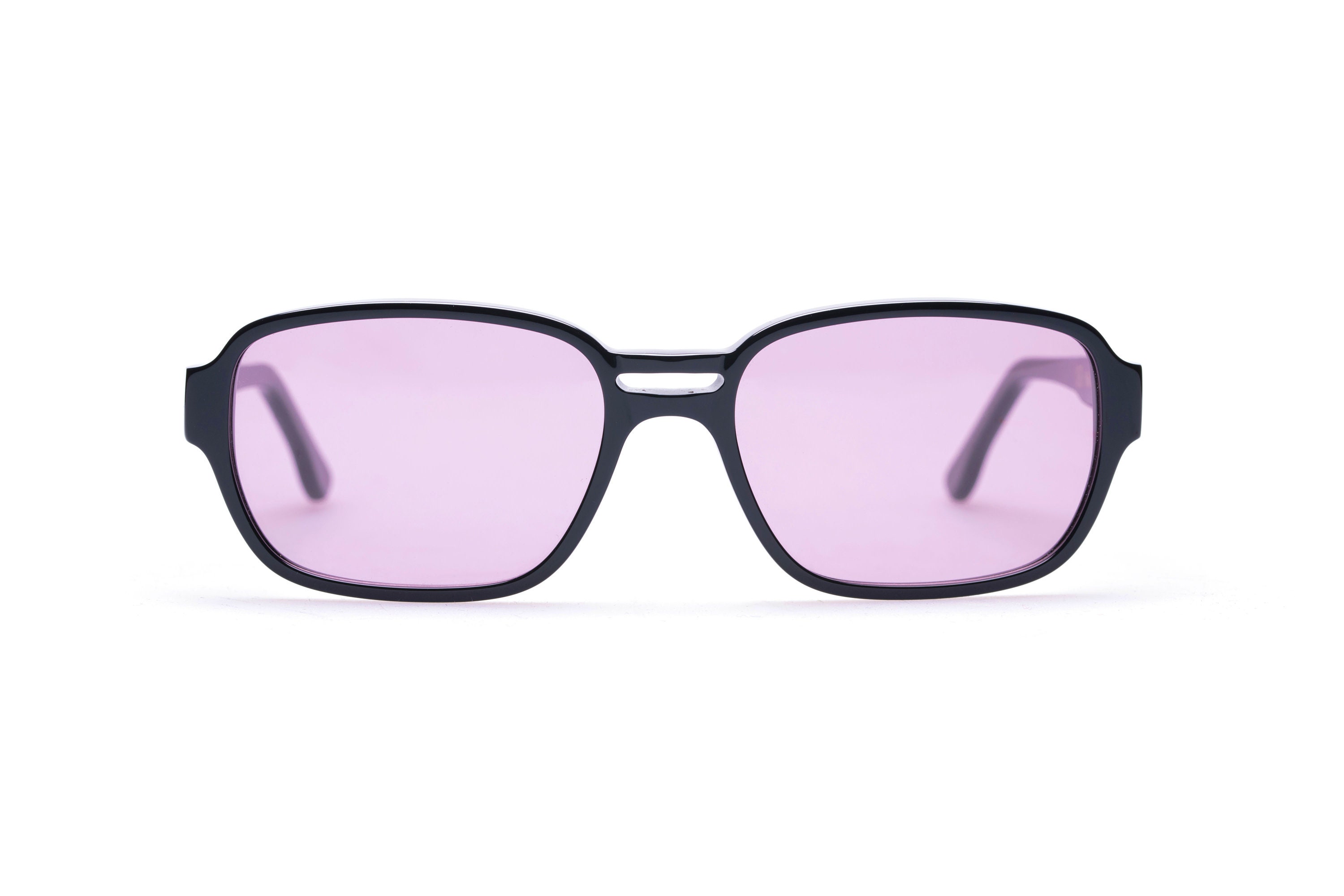 Black sunglasses with purple lenses 2025