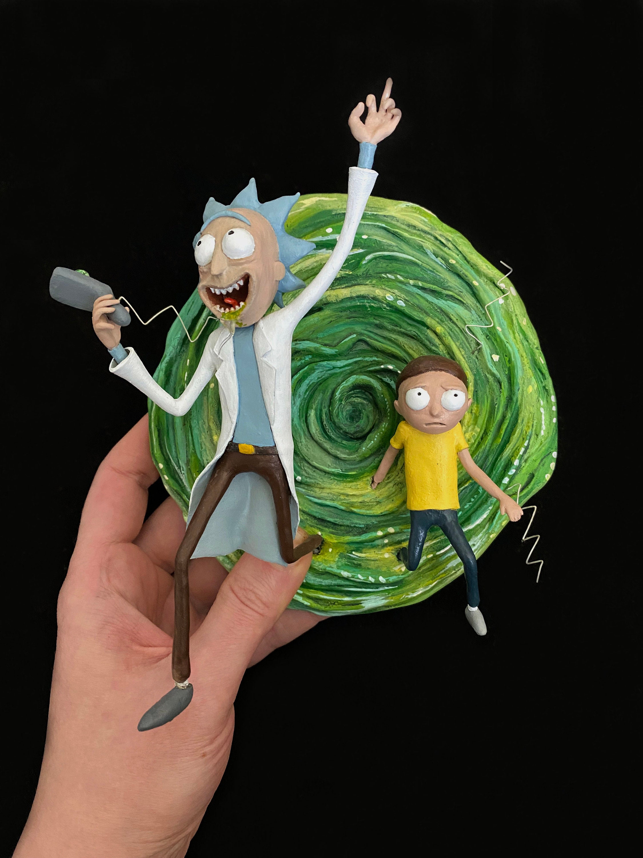 Rick and Morty Wall Hanger Cartoony Characters Handsculpted