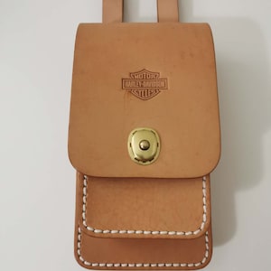 bolso de cintura hecho a mano, bolsillo de cintura, bolso, billetera con cuero curtido vegetal