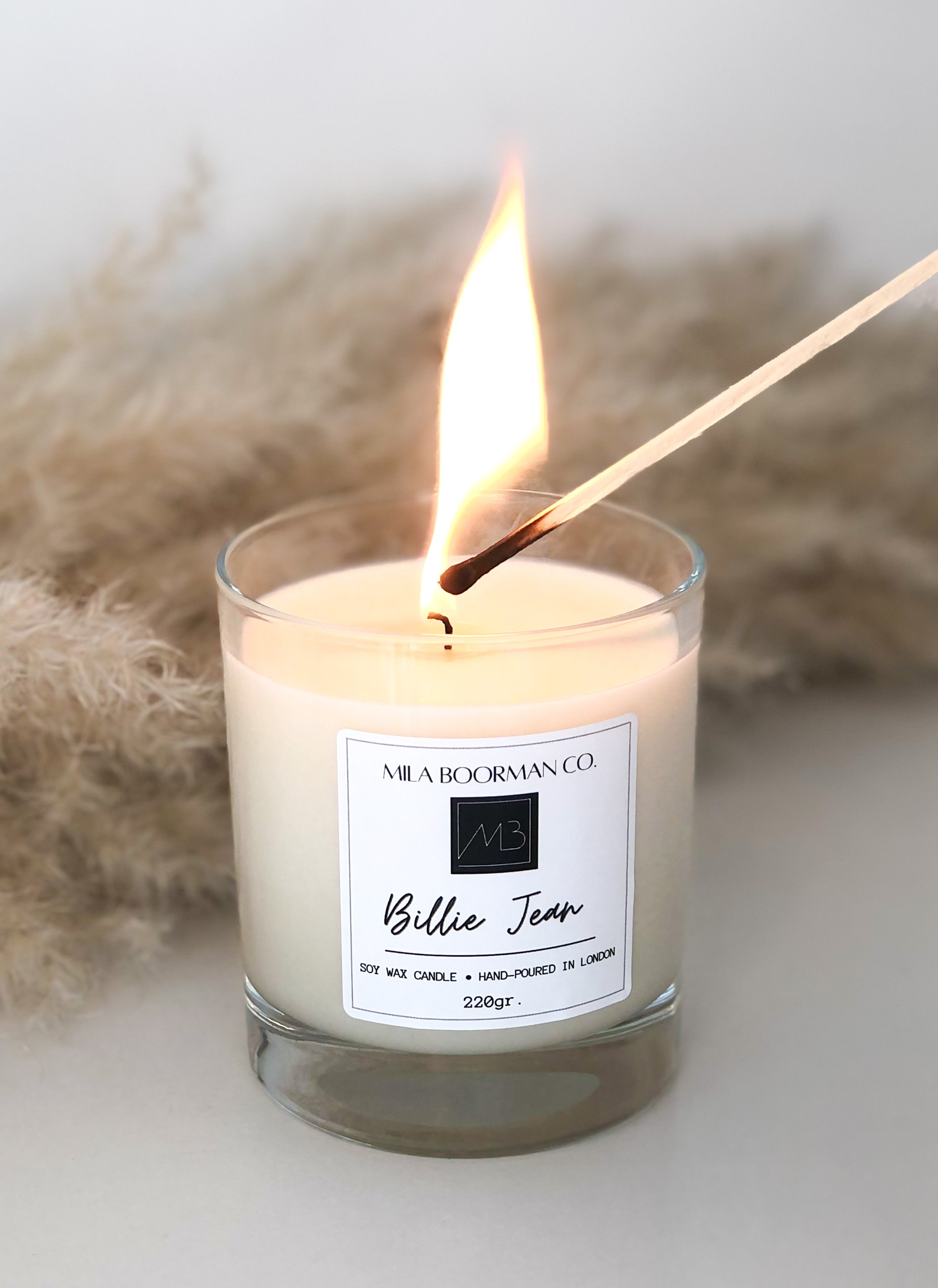 Luxurious glass candle Soy wax candles Vegan/Crueltyfree Etsy