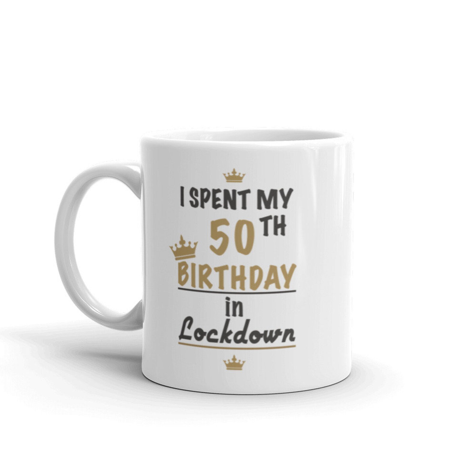 50th Birthday Gift, Personalised 50th Birthday Mug, Lockdown Birthday