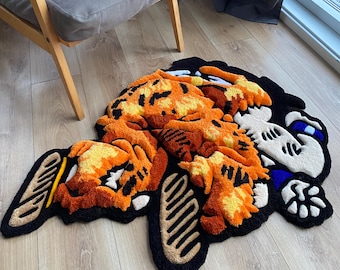 Tufted Anime Rug Fluffy 3D, Bedroom Decor, Cartoon rug, Handmade Carpet, Living Room Floor Mat