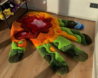 Thermal Hand fluffy Rug tufted custom carpet