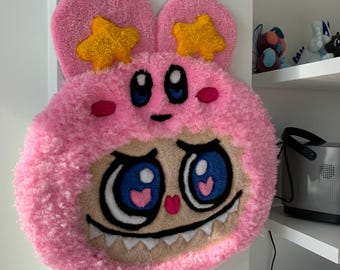 Tufted rug 3d fluffy custom carpet pink monster rug