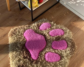 Cat Paw Fluffy 3d Custom Tufted Rug