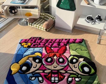 Puzzle custom 3d Rug Powerpuff girls