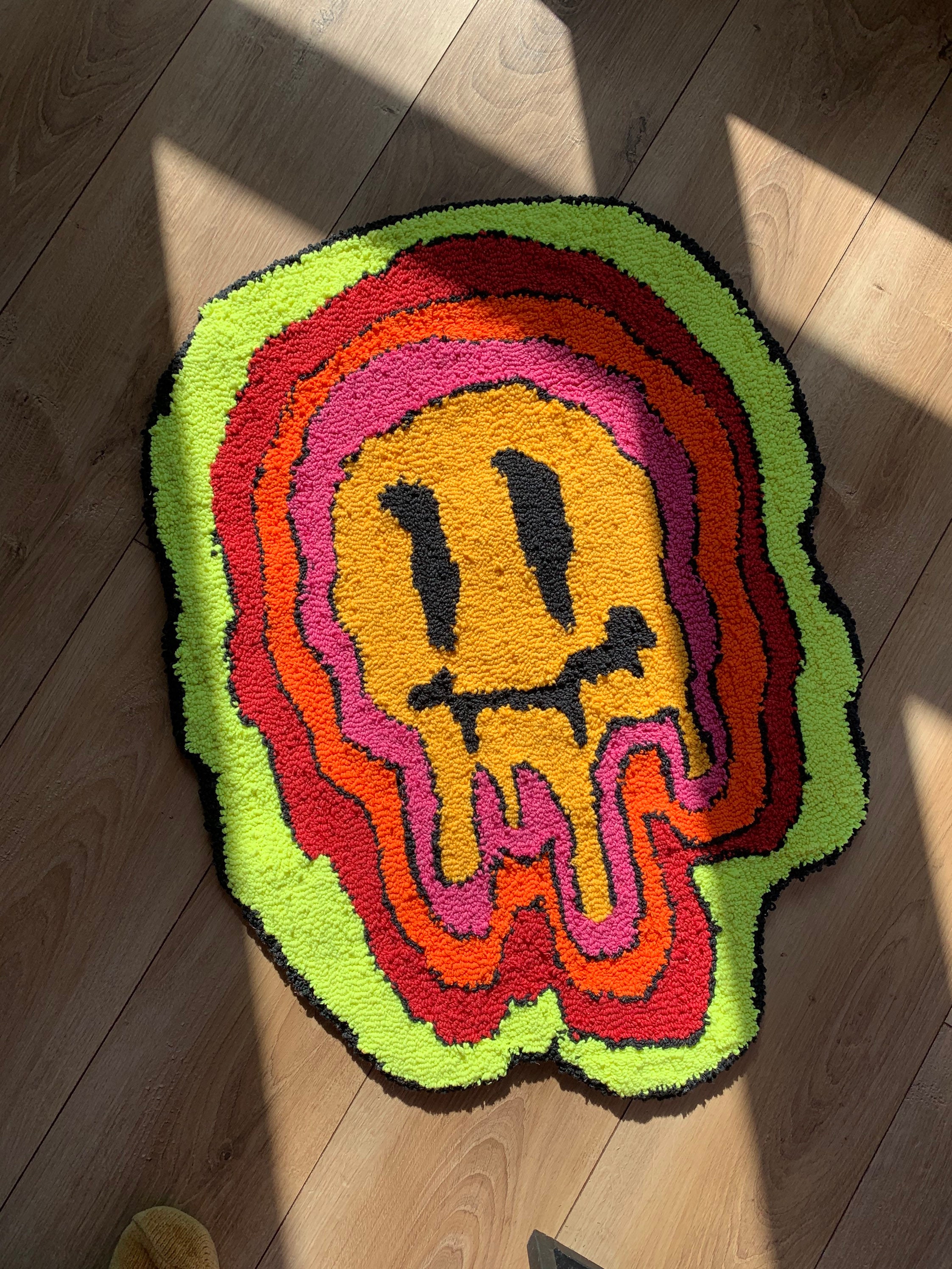 Lsd smile tufted custom rug | Etsy