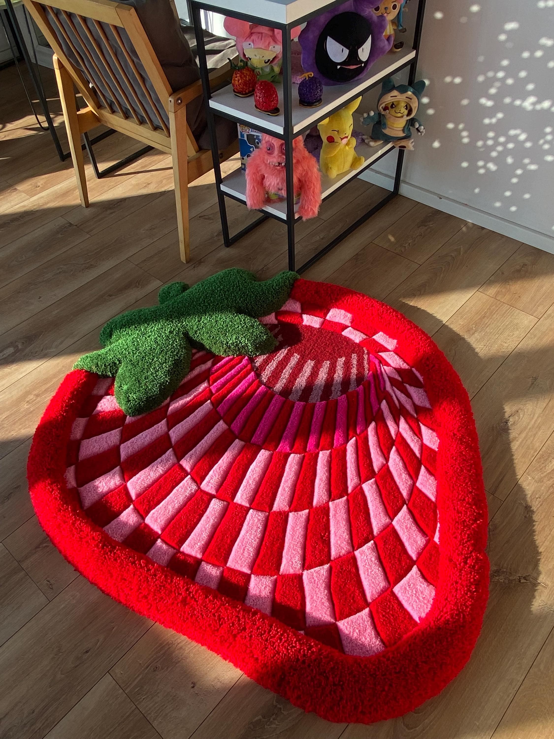 120×204 \"strawberry cake” ViNTAGE RUG Replacement Rug for Strawberry Shortcake Berry Happy Home