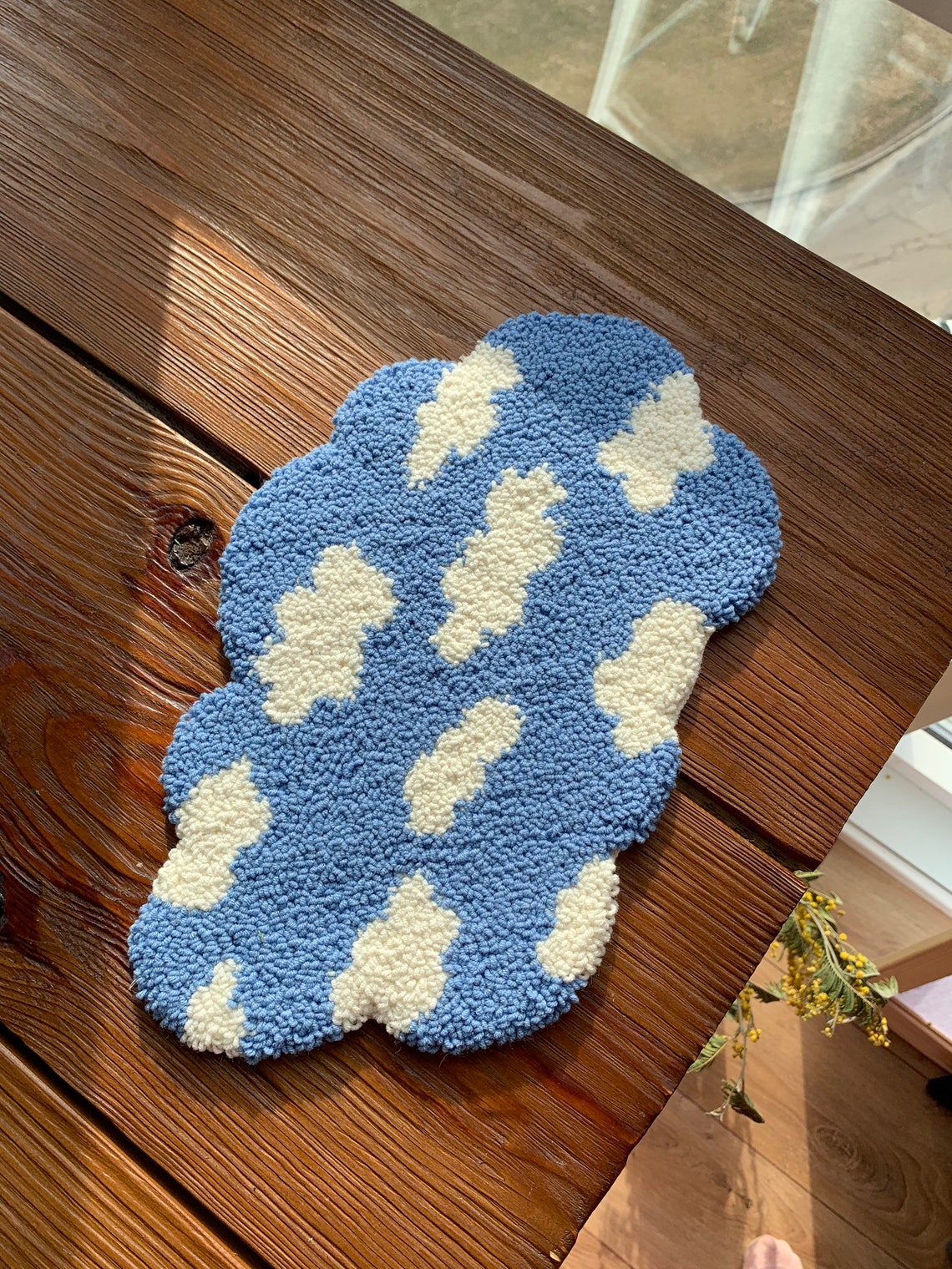 Handmade custom tufted rug coaster Etsy